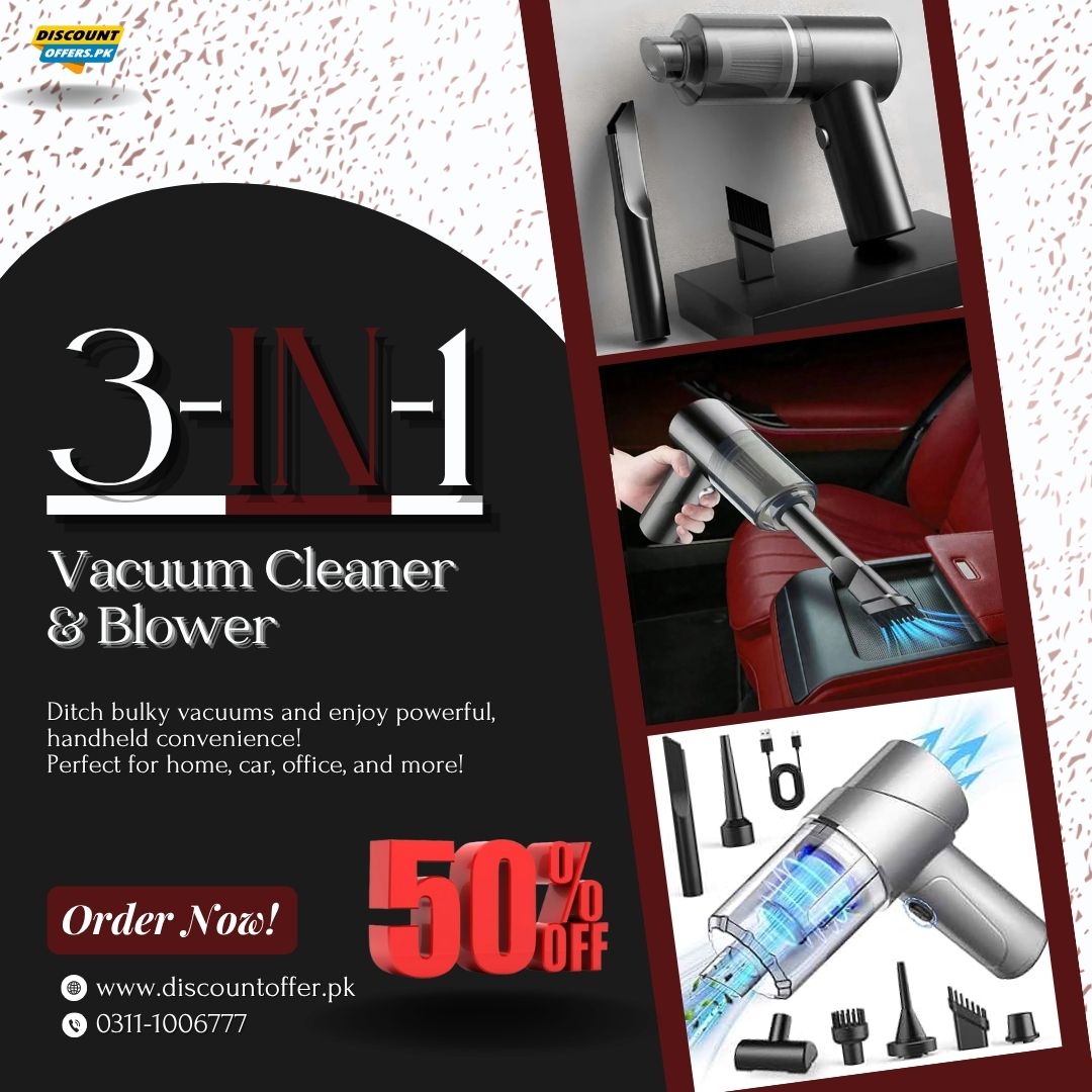 Zaavira™ 11.11 Sale Imported Cordless 3-in-1 Rechargeable Vacuum Cleaner and Blower