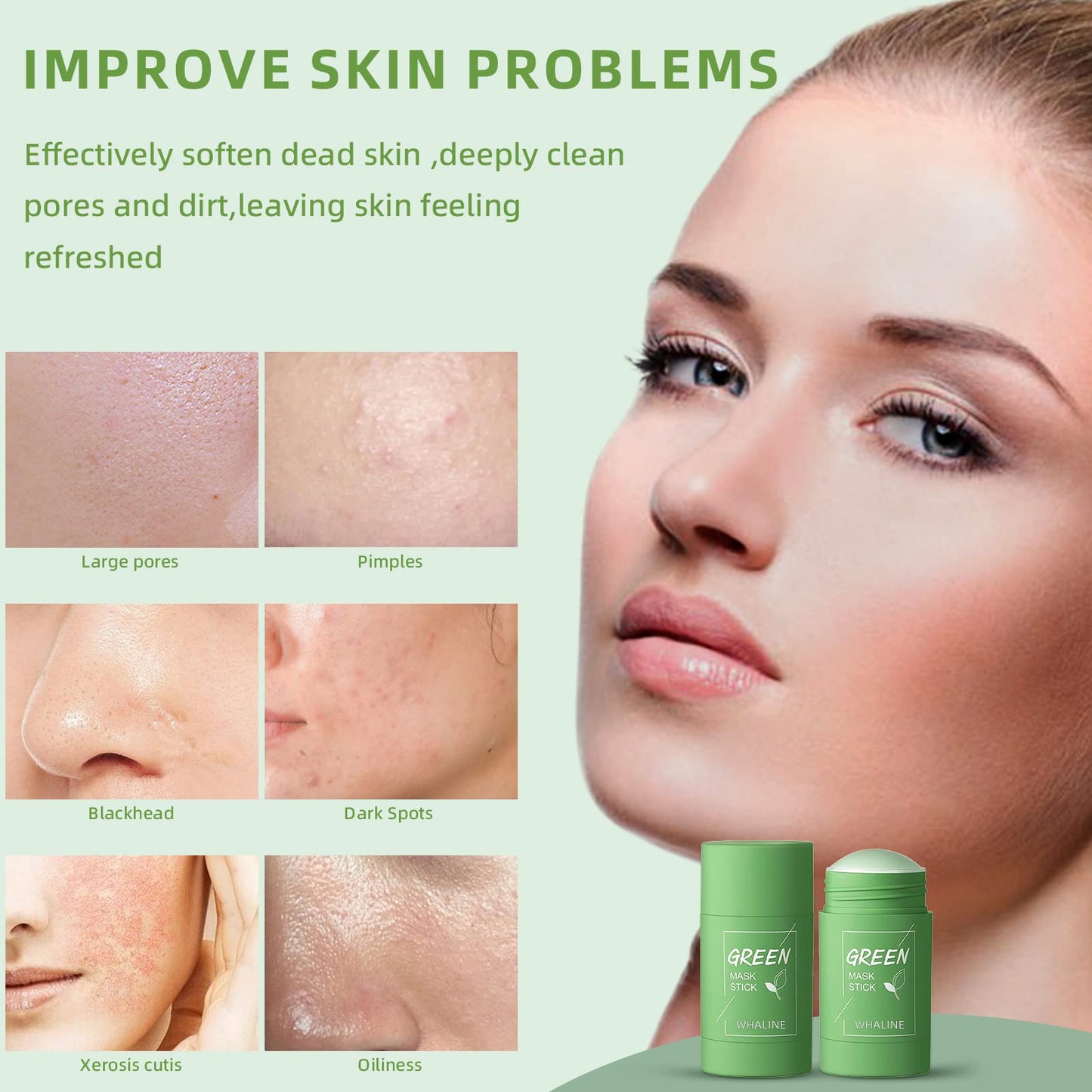 Zaavira™ Green Mask Stick for All Skin Types.