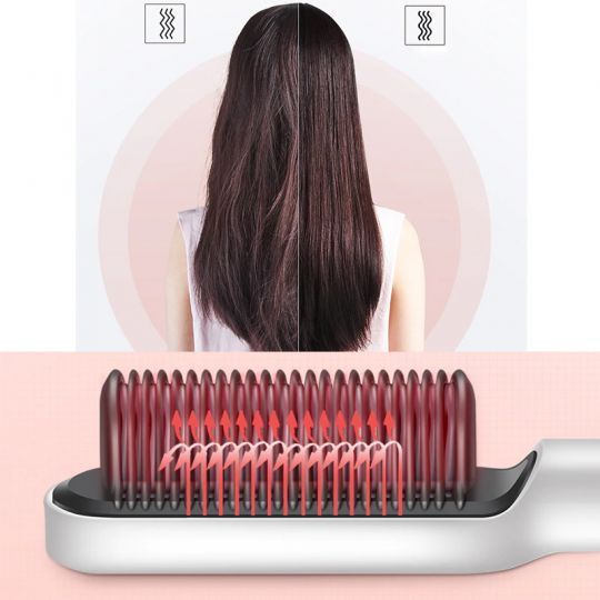 Zaavira™ Hair Straightener Brush Curling Comb 2 In 1