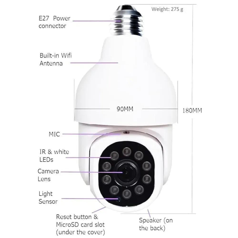 Zaavira™  Clear vision 360 View Security Camera For Office, Home, Shop, Parking