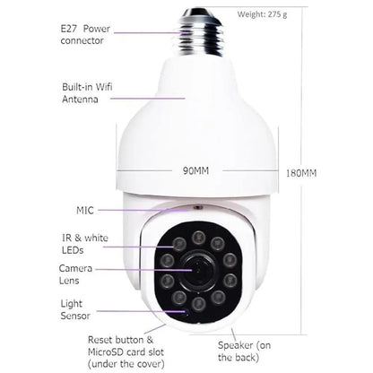 Zaavira™  Clear vision 360 View Security Camera For Office, Home, Shop, Parking