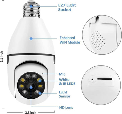 Zaavira™  Clear vision 360 View Security Camera For Office, Home, Shop, Parking