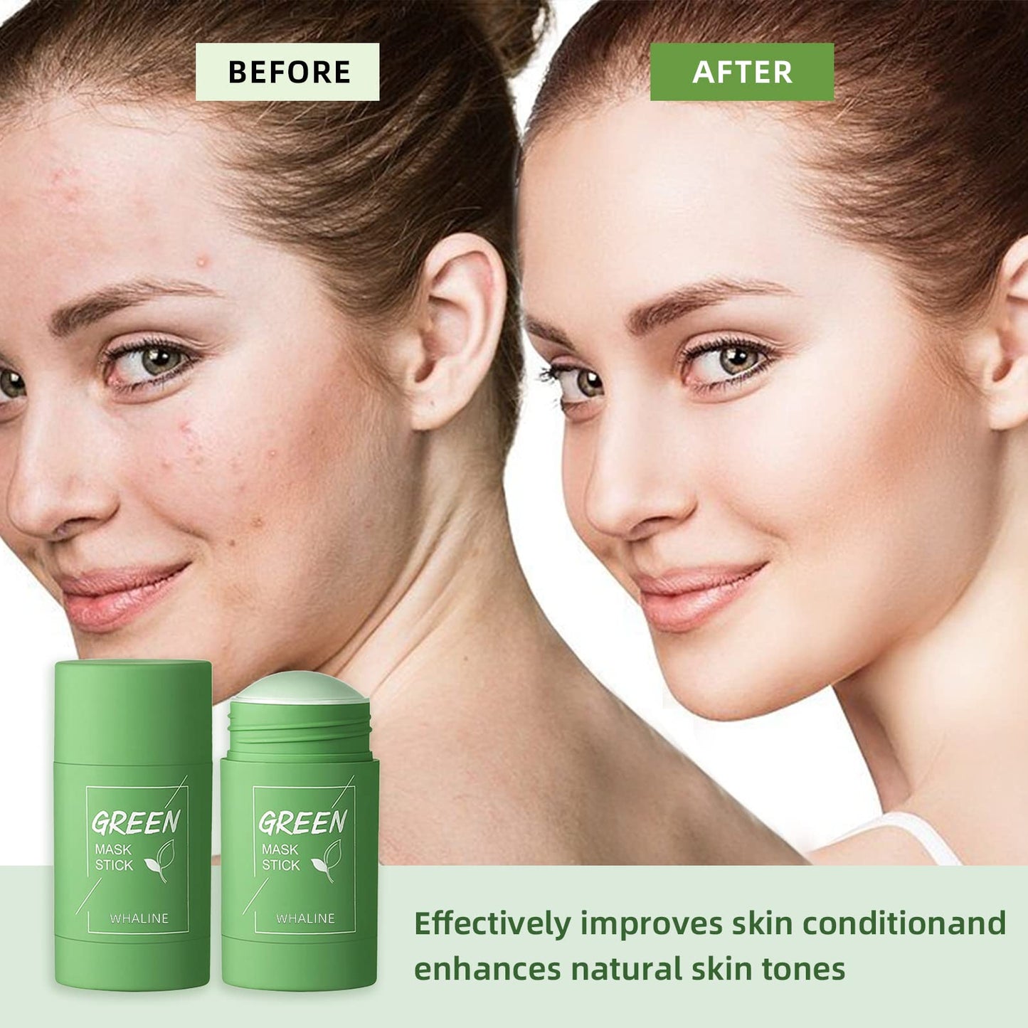 Zaavira™ Green Mask Stick  for All Skin Types.
